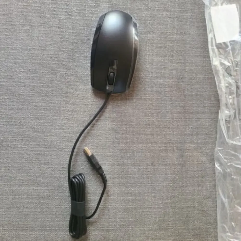 Genuine HP Optical Wired USB Mouse 697738-001 Black